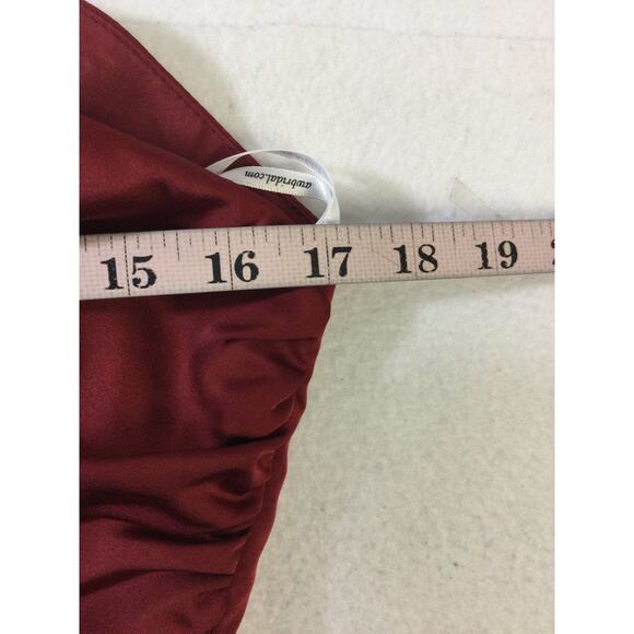 AW BRIDAL 4 S deep claret red Teigne wedding guest bridesmaid maxi dress NEW b51 - Picture 6 of 9